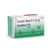 Carvejohn 3.125 Mg Tablet Box/Carton showing the Front face.