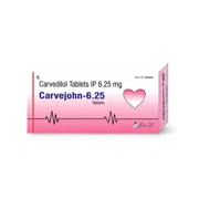 Carvejohn 6.25 Mg Tablet Box/Carton showing the Right Face