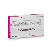 Carvipress 6.25 Tablet Box/Carton showing the Front face.