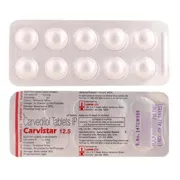 Carvistar 12.5 Tablet Blister Pack showing the Front and Back face.