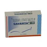 Caverta 100 Mg Box/Carton showing the Front face.