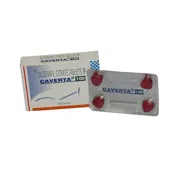 Caverta 100 Mg Box/Carton + Blister Pack showing the Front face.