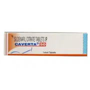 Caverta 50 Mg Box/Carton showing the Front face.