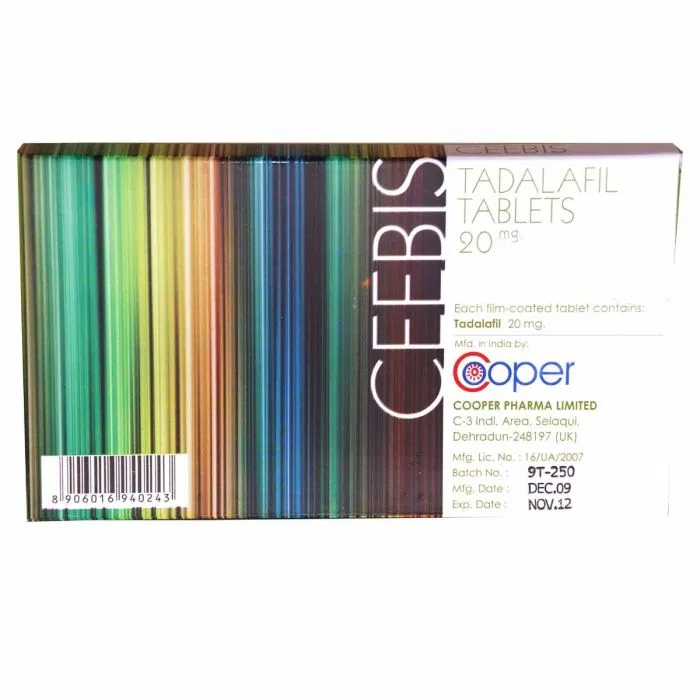 Ceebis 20 Mg Box/Carton showing the Front face.