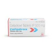 Cefadrox 500 Mg Tablet Box/Carton showing the Front face.