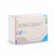 Ceff 500 Capsule Box/Carton showing the Front face.