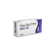 Cefix 100 Mg Tablet Box/Carton showing the Front face.
