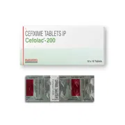 Cefolac 200 Tablet Box/Carton + Blister Pack showing the Front/Back face.