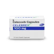 Celebrex 100 mg Capsule Box/Carton showing the Front face.