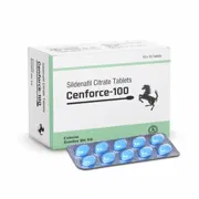 Cenforce 100 Mg Box/Carton + Blister Pack showing the Front face.