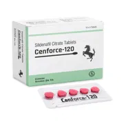 Cenforce 120 Mg Box/Carton + Blister Pack showing the Front face.