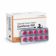 Cenforce 150 Mg Box/Carton + Blister Pack showing the Front face.