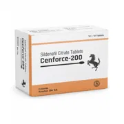 Cenforce 200 Mg Box/Carton showing the Front face.