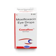 Centaflox eye drop 5 ml Box/Carton showing the Front face.