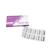 Ceprox 500 Mg Box/Carton + Blister Pack showing the Front face.