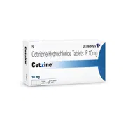 Cetzine Tablet Box/Carton showing the Left face