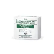 Chloromycetin 5 ml Box/Carton showing the Front face.