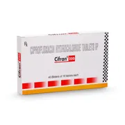 Cifran 250 Tablet Box/Carton showing the Front face.