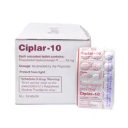 Ciplar 10 Mg Box/Carton + Blister Pack showing the Front face.