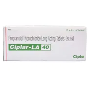 Ciplar LA 40 Mg Box/Carton showing the Front face.