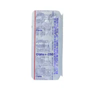 Ciplox 250 Mg Blister Pack showing the Back face.