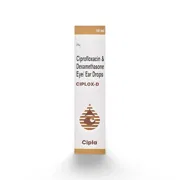 Ciplox D Eye-Ear Drops Box/Carton showing the Front face.