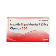 Cipmox 250 Mg Box/Carton showing the Front face.