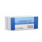 Ciprobid 250 Tablet Box/Carton showing the Front face.
