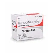 Ciprodac 250 Tablet Box/Carton showing the Front face.