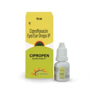 Cipropen Eye-Ear Drops Box/Carton + Eye Drops Bottle showing the Front face.