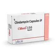 Cliford 150 Mg Box/Carton showing the Front face.