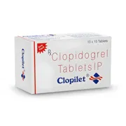 Clopilet Tablet Box/Carton showing the Front face.