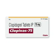 Clopivas 75 Tablet Box/Carton showing the Front face.