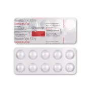 Consivas 20 Tablet Blister Pack showing the Front and Back face.