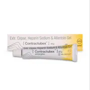 Contractubex Gel Tube + Box/Carton showing the Front face.