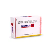 Covance 50 Tablet Box/Carton showing the Front face