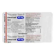 Crestor 40 Mg Tablet Blister Pack showing the Back face.