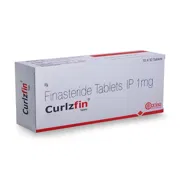 Curlzfin Tablet Box/Carton showing the Front face.