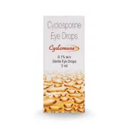 Cyclomune 0.1% 3 ml Box/Carton showing the Front face.