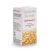 Cyclomune 0.1% 3 ml Box/Carton showing the Front face.