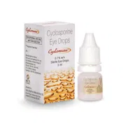 Cyclomune 0.1% 3 ml Box/Carton + Eye Drops Bottle showing the Front face.