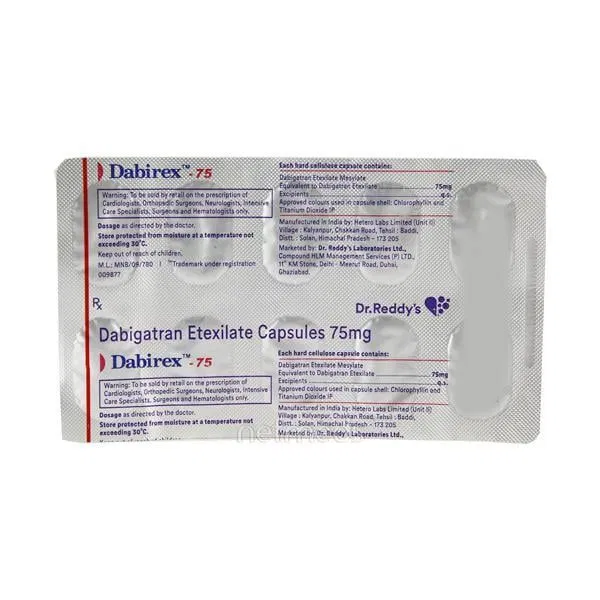 Dabirex 75 mg Capsule pack