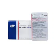 Dalacin C 150 Mg Box/Carton + Blister Pack showing the Front face.