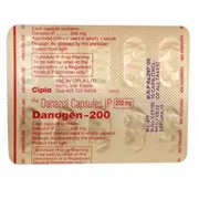 Danogen 200 Mg Blister Pack showing the Front face.