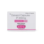 Danozec 200 Mg Capsule Box/Carton showing the Front face.