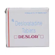 Deslor 5 Mg Box/Carton showing the Front face.