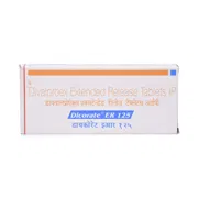 Dicorate ER 125 Mg Box/Carton showing the Front face.