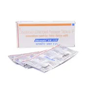 Dicorate ER 125 Mg Box/Carton + Blister Pack showing the Front face.