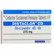 Distaclor CD 375 Mg SR Box/Carton showing the Front face.