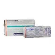 Donamem 10 Mg Box/Carton + Blister Pack showing the Front and Back face.
